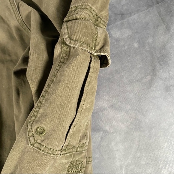 Superdry Cargos Green Trousers Women's Size Large Gorpcore Pockets Hiking - Picture 8 of 12